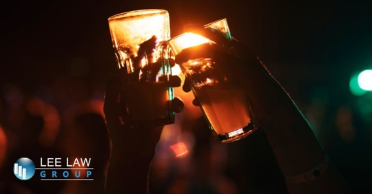 people drinking at a party